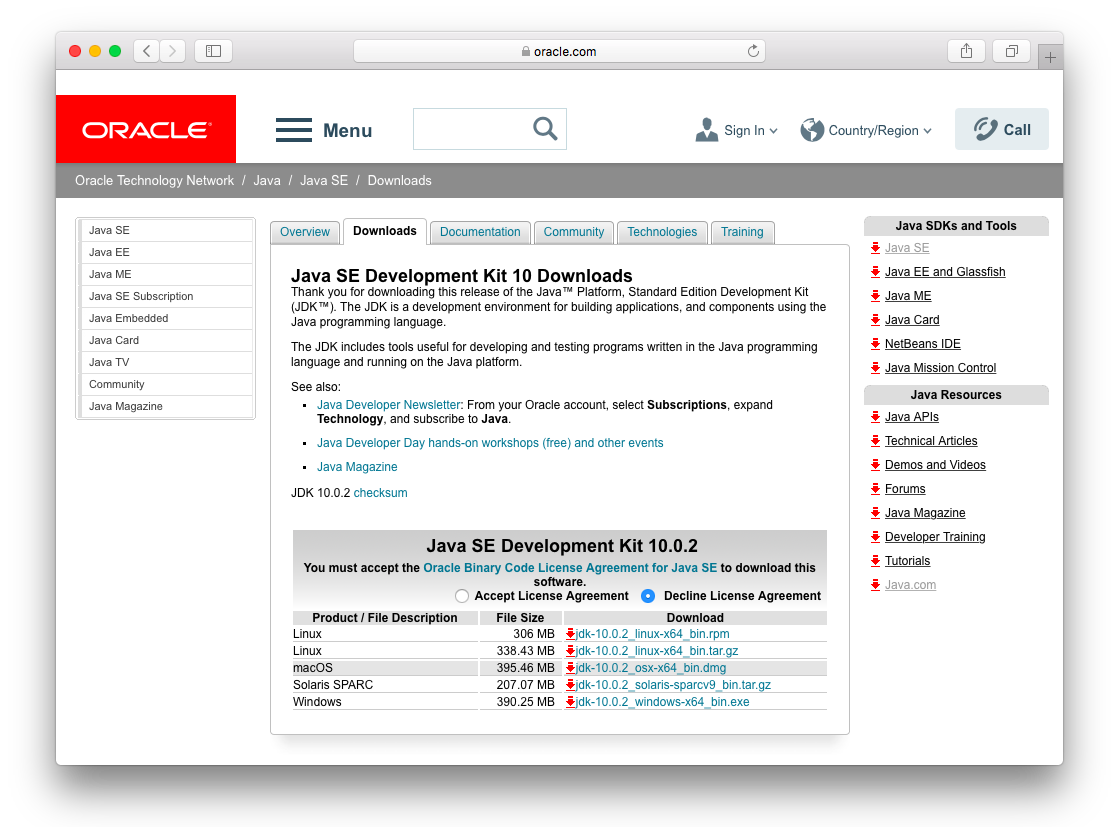Java Developer Kit Download Mac